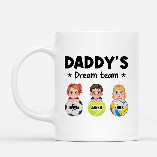4794MUS1 personalized gift for dad dad dream team mug 4794MKYMB