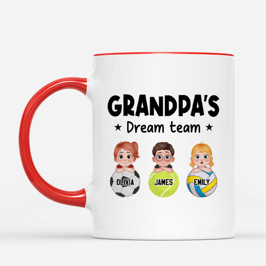4794MUS2 personalized gift for dad dad dream team mug 4794MKYMB