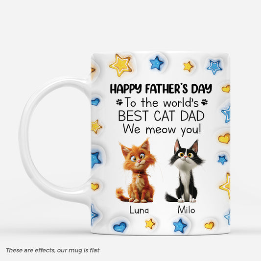 4797MUS1 3d printing effectpersonalized cat dad fathers day 3d mug 4797M8T5D