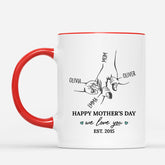 4802MUS2 personalized fathers day gift hand holding we love yo mug 4802M66AB