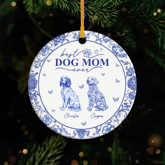 4803US1 custom christmas gifts for dog lovers ceramic dog ornaments_ 4803