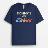4807AUS2 Personalized Dad Gifts Daddy Gang Shirt with Handprints