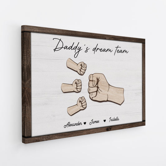 4815CUS2 personalized gifts for dads daddys dream team wooden canvas 4815C6Q5B_8cf58973 b11a 4a7f a6b8 489b1af7db41