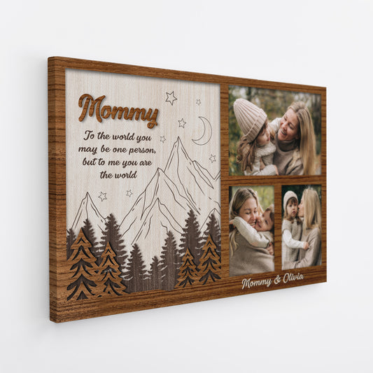 4818CUS2 personalized gift for dads daddy you are my world canvas 4818C5ITB