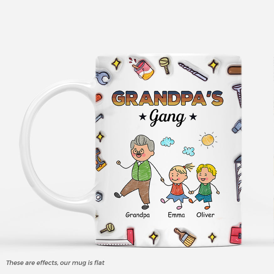 4825US1 3d printing effectcustom gifts for grandads grandads kids gangs mug 4825