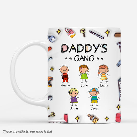 4826MUS1 3d printing effectpersonalized dad gift cute daddys gang 3d mug 4826M5M5B