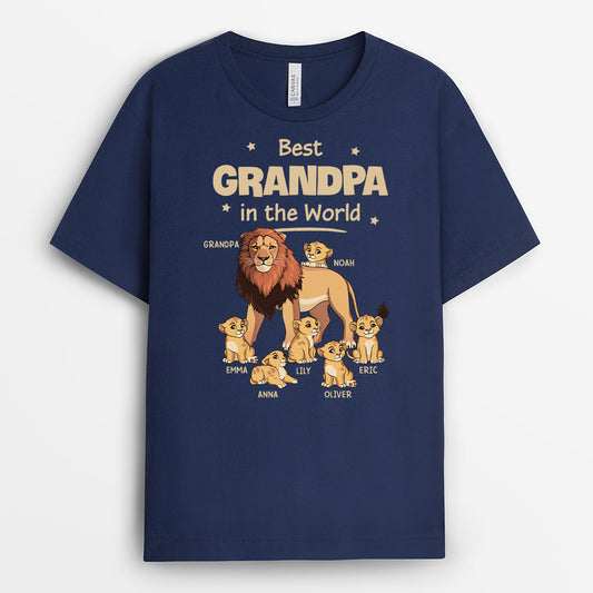 4829AUS2 personalized dad gifts best lion daddy in the world t shirt 4829A5L8B_79660938 fe5c 4501 b865 2ea708237a17