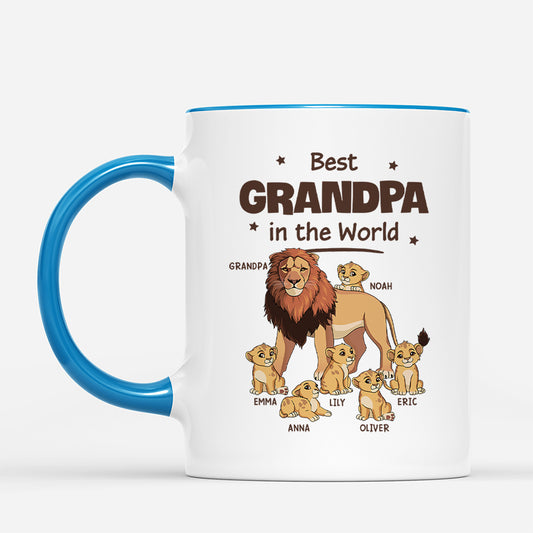 4829MUS2 custom dad mug best lion daddy in the world 4829M5L8B