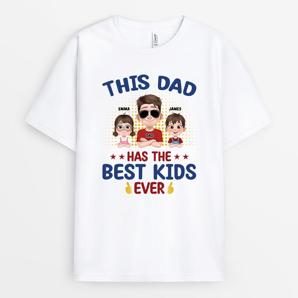 4838AUS1 personalized gifts for dads best kids ever t shirt 4838A