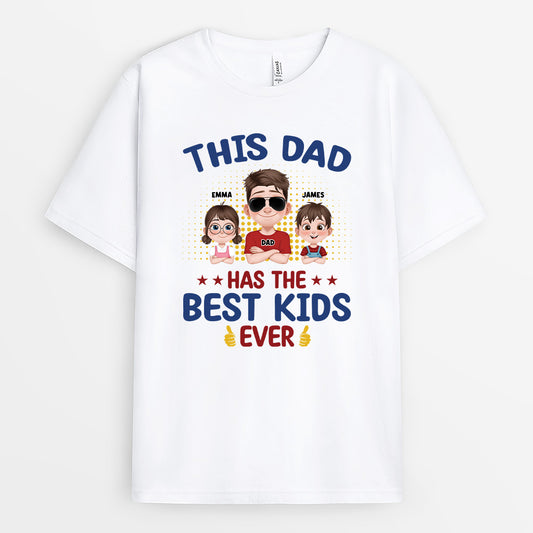 4838AUS1 personalized gifts for dads best kids ever t shirt 4838A