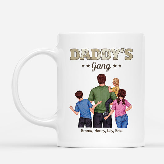 4855MUS1 personalized dad presents daddys gang mug with kid names 4855MKL0B