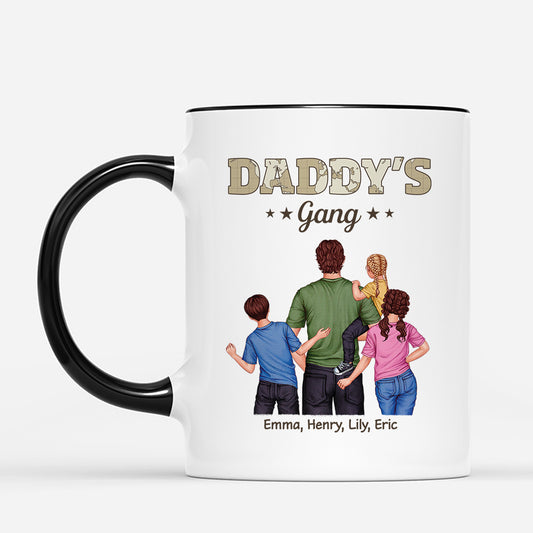 4855MUS2 personalized dad presents daddys gang mug with kid names 4855MKL0B