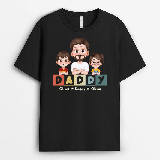 4862AUS1 personalized gift for dad daddy t shirt 4862A3KAB