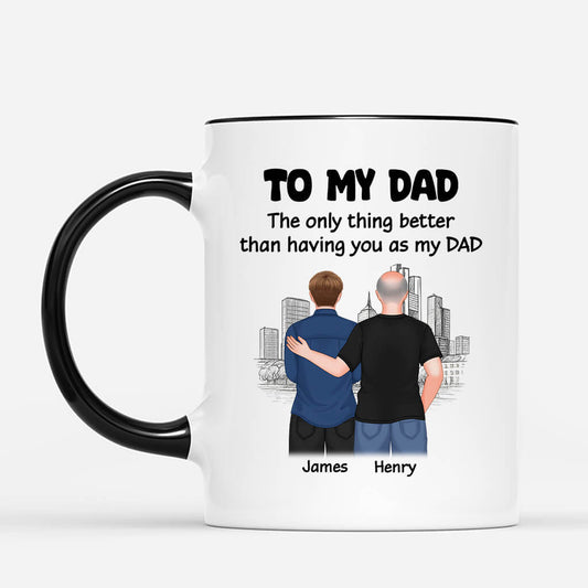 4865MUS2 custom dad mug to dad my children having you as their grandpa 4865M6KNB