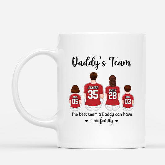 4866MUS1 personalized gifts for dad daddys family team mug 4866M6YMB