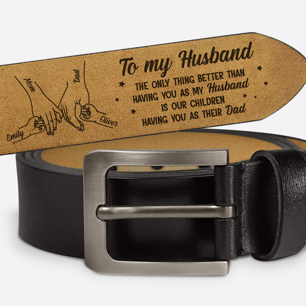 4872JUS1 custom dad presents better than husband is papa leather belt 4872J6TAB