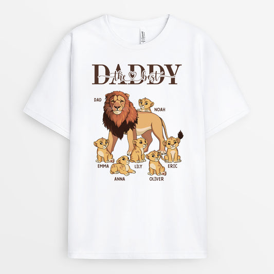4882AUS1 personalized t shirt for dad the best lion daddy 4882A5L8B