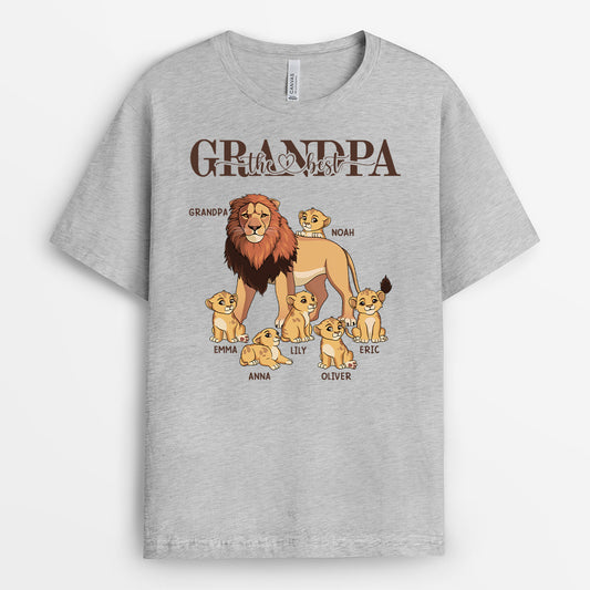 4882AUS2 personalized t shirt for dad the best lion daddy 4882A5L8B