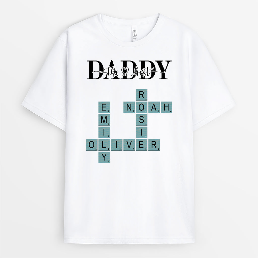 4884AUS1 personalized dad gifts best daddy crossword t shirt 4884A_f5256032 f662 4323 9621 dc04151ef476