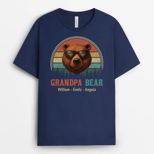 4885AUS2 personalized t shirt for dad our papa bear shirt 4885A8T5B