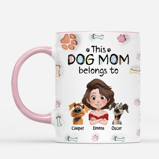 4891MUS2 3d printing effectcustom gifts for dog lovers this dog dad belongs to us 3d mug 4891MKH0C