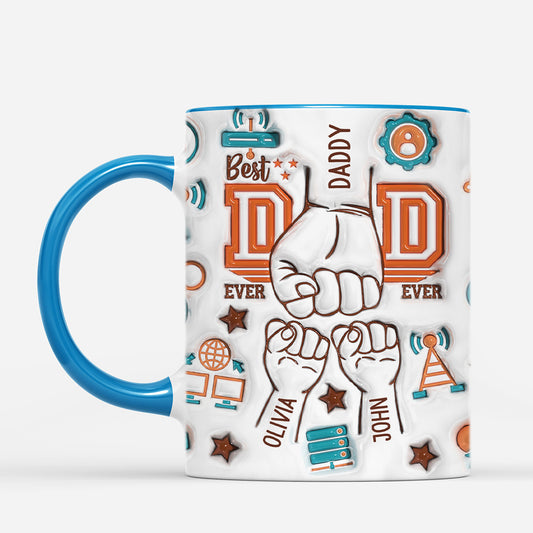 4896MUS2 3d printing effectpersonalized dad gifts best dad ever fist bump mug 4896MT65B