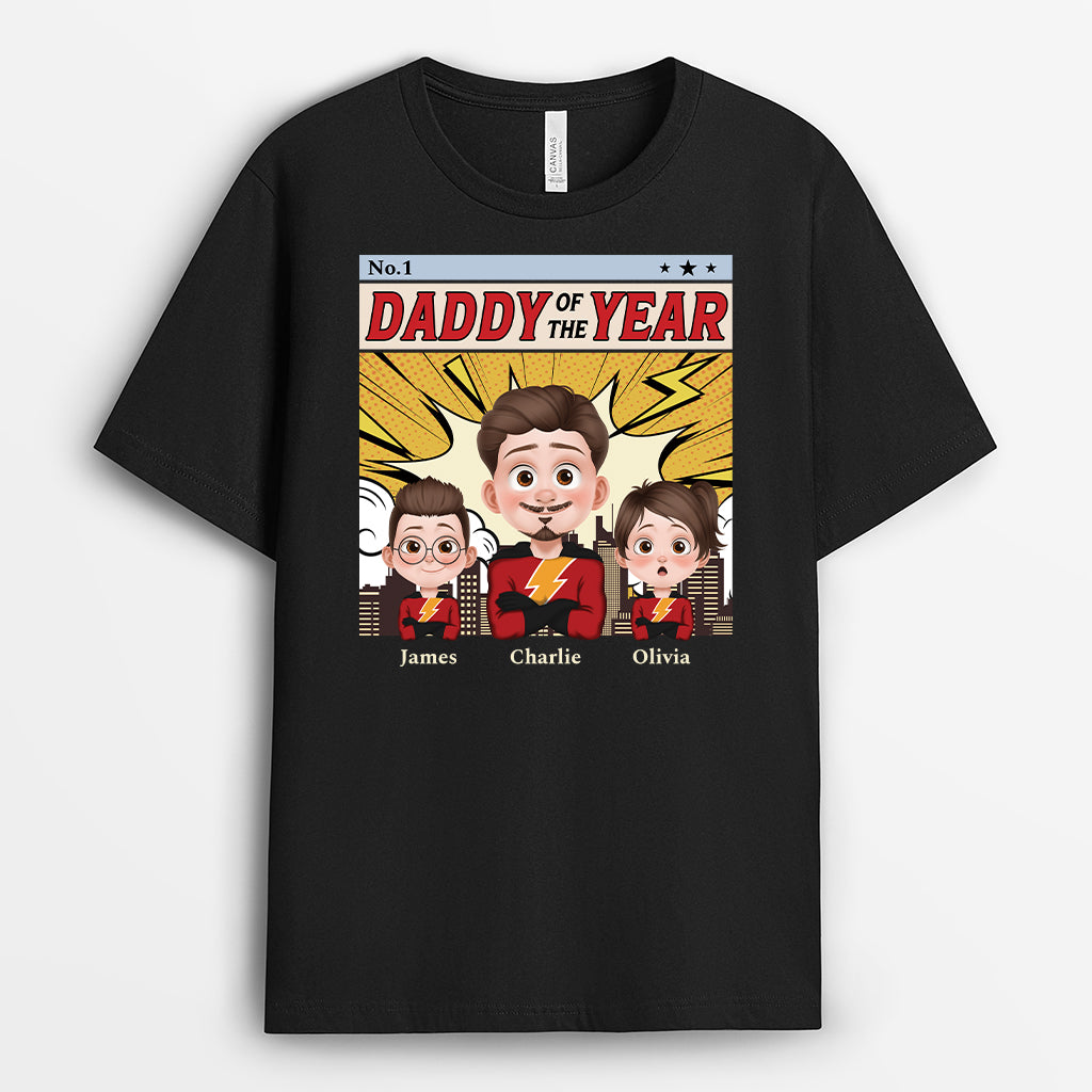 4899AUS1 custom gifts for dad dad of the year t shirt 4899A3GTB