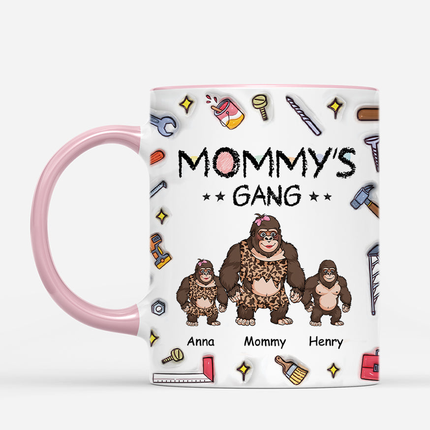 4915MUS2 3d printing effectcustom dad mugs gorilla daddys gang 4915M3Q7B