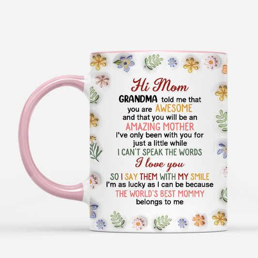 4917MUS2 custom dad presents hi dad i love you photo 3d mug 4917M8M5B