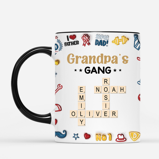 4921MUS2 3d printing effectcustom mug for dad daddys gang crossword 4921MTH0B