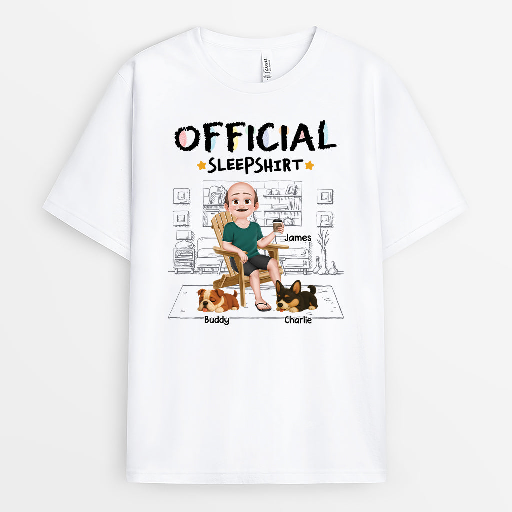 4933AUS1 personalized official sleep shirt unique gift for dog dad