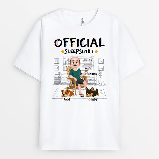 4933AUS1 personalized official sleep shirt unique gift for dog dad