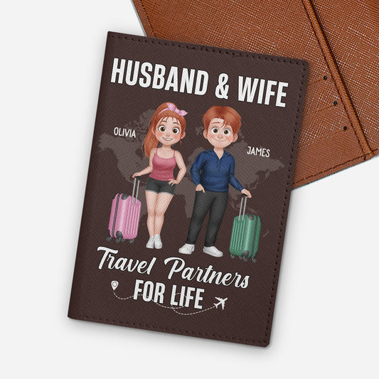4955OUS1 custom passport covers for husband wife travel gifts for couples_ 4955O6MMA