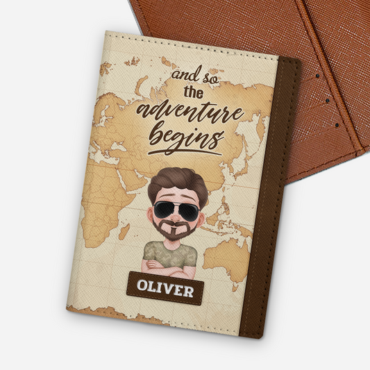 4979OUS1 personalized passport case for him and so the adventure begins 4979O5T0B