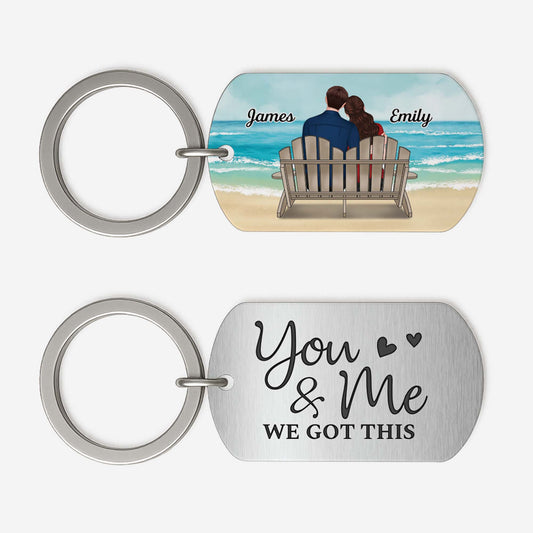 4990JUS1 personalized couple gifts you and me we got this keychain 4990J34TG