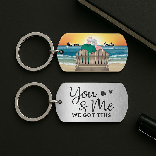 4990JUS2 personalized couple gifts you and me we got this keychain 4990J34TG
