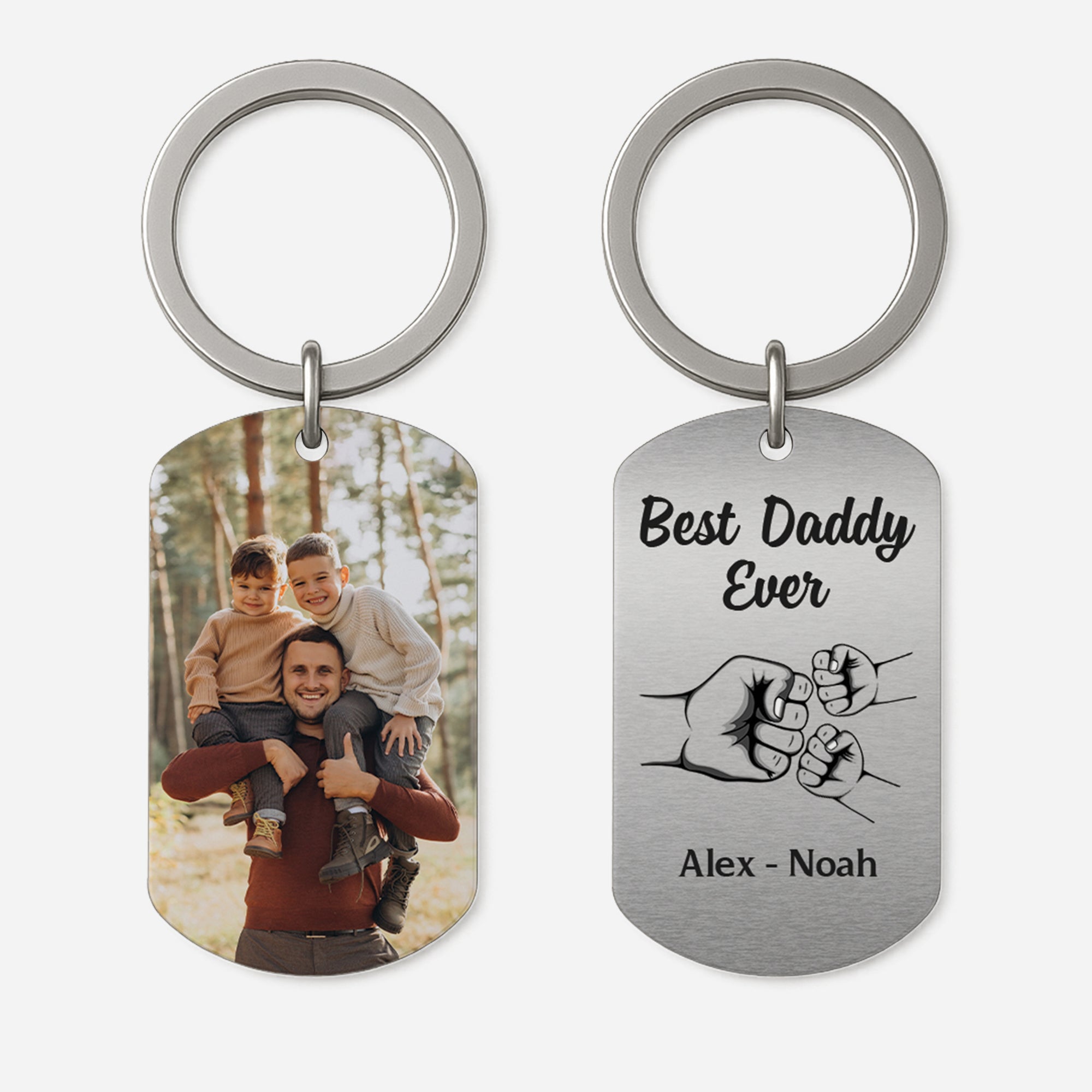 4991JUS1 personalized metal keychains with picture best dad ever gifts 4991J3LNB