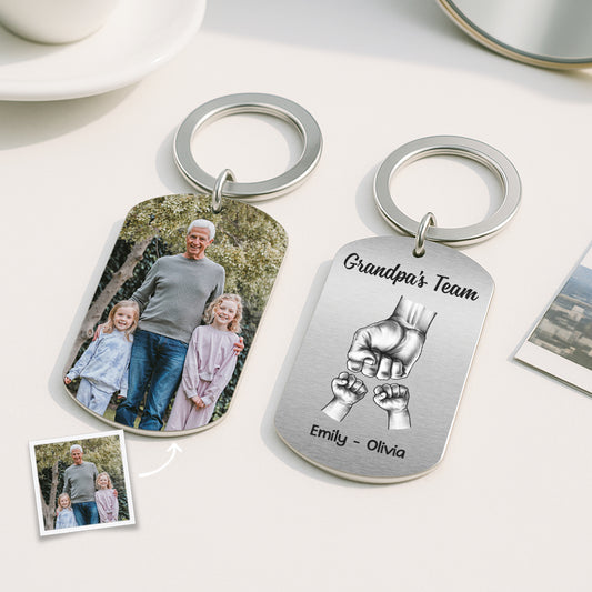 4992JUS2 personalized metal keychains with photo gifts for dad 4992J3KNB