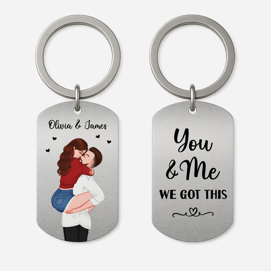 4996JUS1 personalized gifts for couple you and me we got this keychain 4996JT4AG