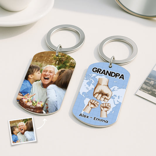 4998JUS2 personalized metal keychains unique photo gifts for dad 4998J3QAB