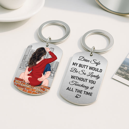 5008JUS2 custom gifts for boyfriend husband funny drive safe keychain 5008J6TNG