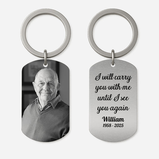 5010JUS1 custom memorial gifts until i see you again_ picture keychain 5010J6MAB