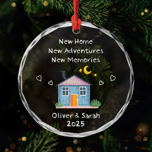 5038OUS1 personalized gifts for couples glass new home ornament 5038OTLNG