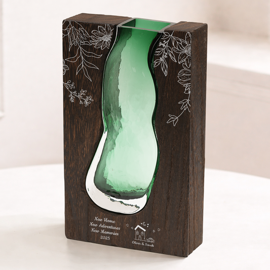 5039AUS2 personalized wood and glass vase_ new home gifts for couples 5039aotfng_38f46857 59cb 47cc 815e 00ead40805fa