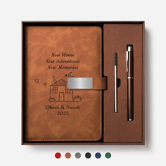 5039MUK1 personalised engraved leather notebook set for couples new home 5039motlng_8d0c29b8 2642 4778 a78a 091a8064ae07