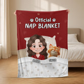 5057BUS2 personalized cat dad gifts official cat nap blanket_ 5057B36AD