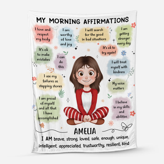 5060BUS1 personalized gifts for women morning affirmations blanket 5060B6QNA