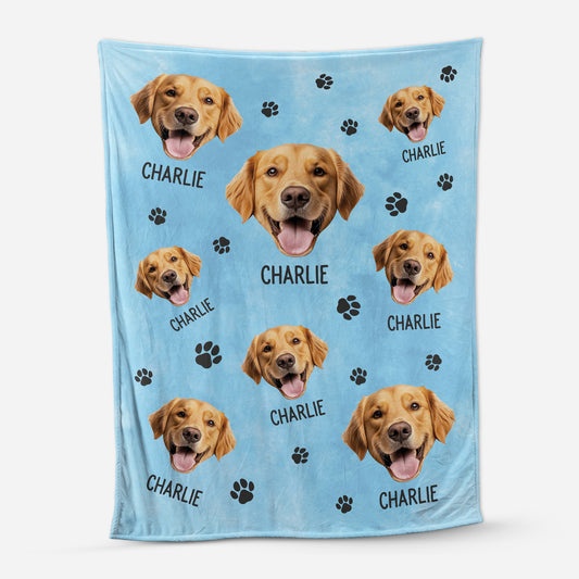 5082BUS1 personalized fleece blankets with faces 5082B3TMC