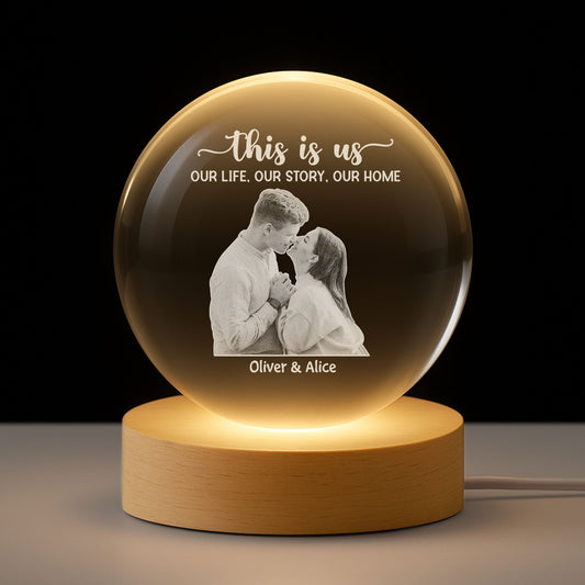 5091LUS1 this is us photo crystal ball lamp personalized gifts for couples 5091L8V5G