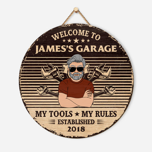 5099QUS1 personalized gag gifts for men funny garage signs_ wooden 5099QKLMB